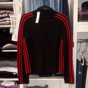 𝐍𝐖𝐓 | Sanctuary Knit Mock Sweater w/ Red Stripe